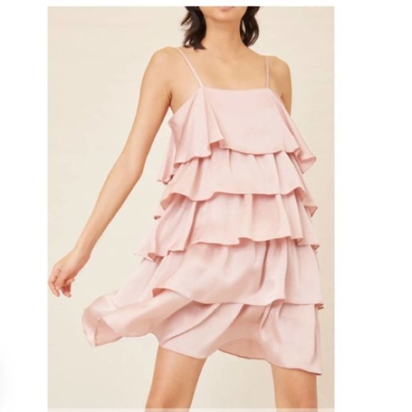 Mansur Gavriel 100% Silk Ruffle Dress - Picture 2 of 7